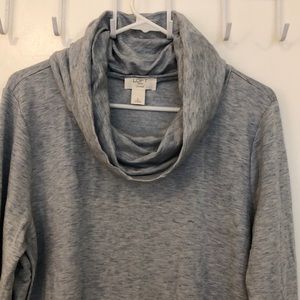 Cozy cowl-neck Loft Sweater in grey